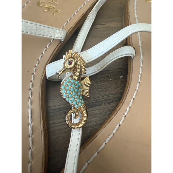 6/$25 Miss Trish For Target Seahorse Bedazzled Summer Sandals - Picture 2 of 8